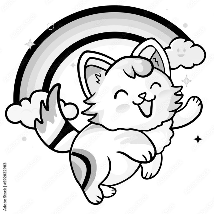 Anime coloring pages cat