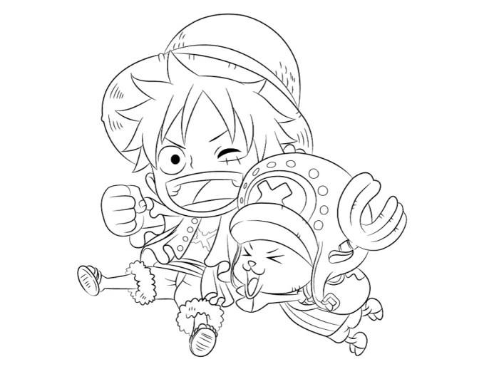 Anime one piece coloring pages