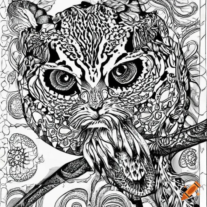 Detailed animal coloring pages