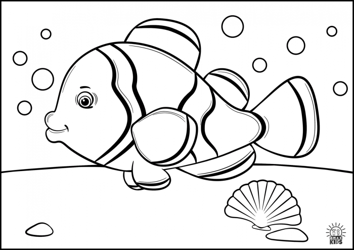 Coloring pictures of ocean animals