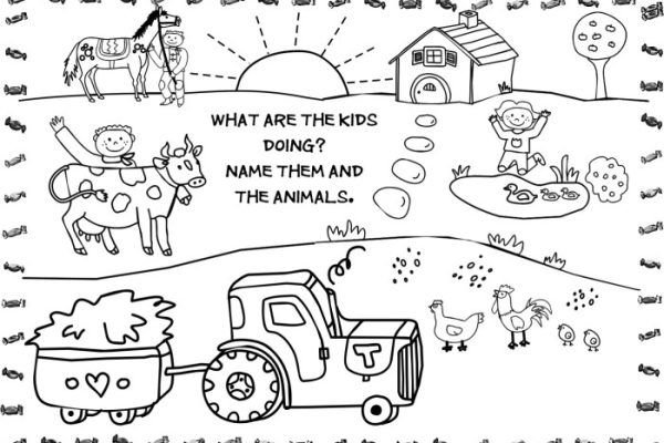 Farm animal coloring page