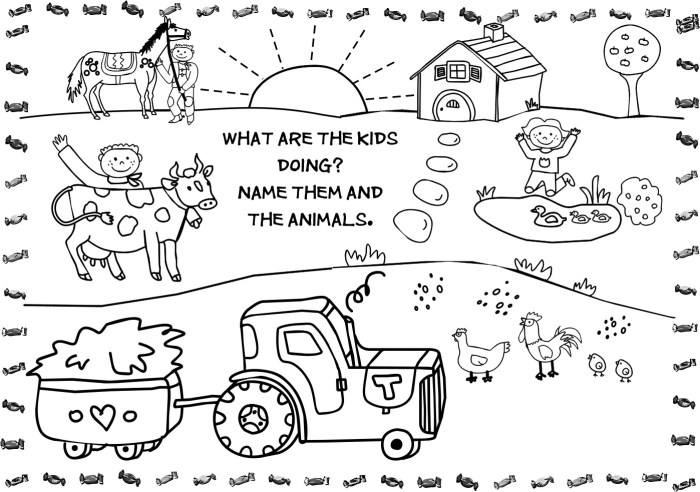 Farm animal coloring page