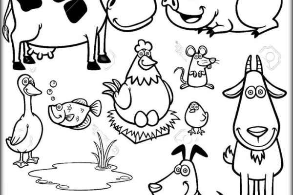 Cute animal coloring pages pdf