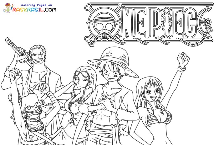 Anime one piece coloring pages