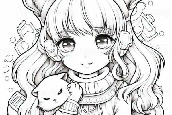 Free anime coloring pictures