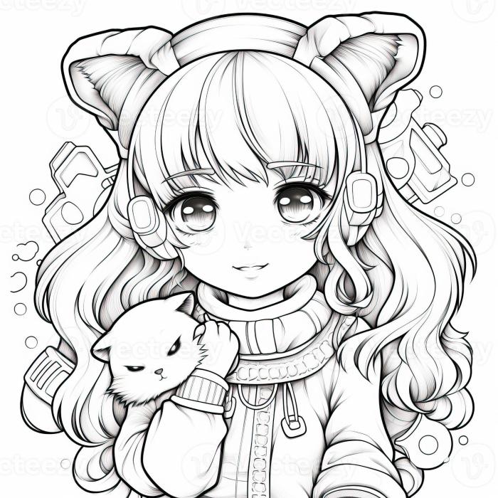 Free anime coloring pictures