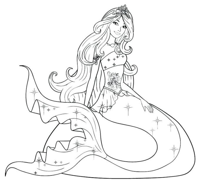 Anime mermaid coloring pages