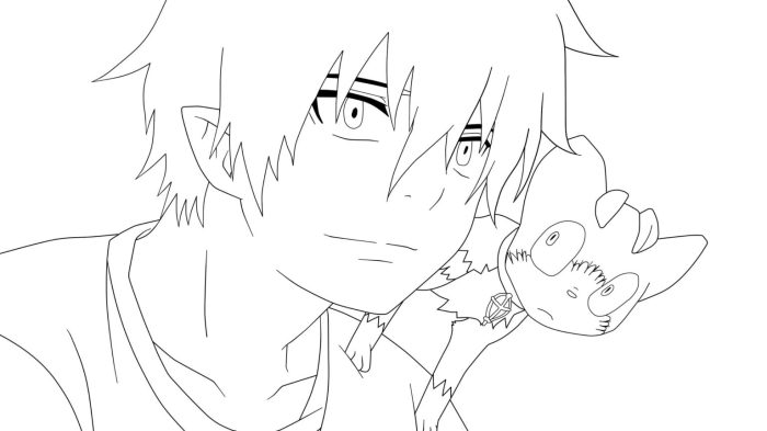 Emo anime coloring pages