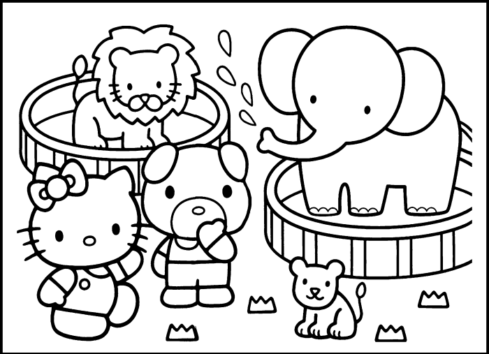 Zoo animal coloring pages printable