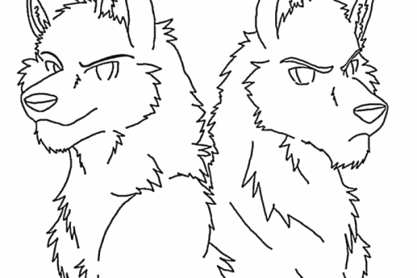 Anime coloring pages wolf