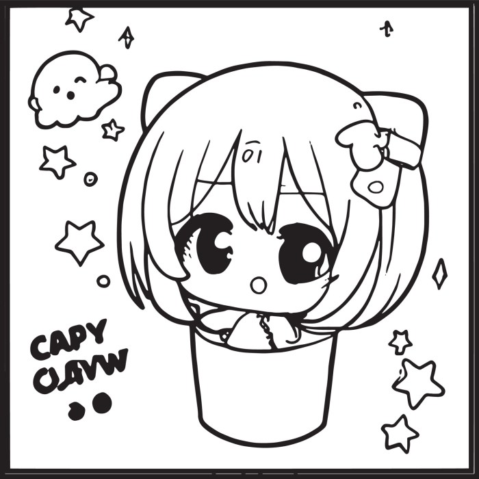 Coloring pages anime chibi