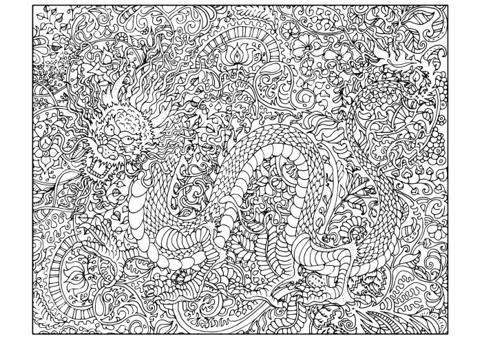 Detailed animal coloring pages