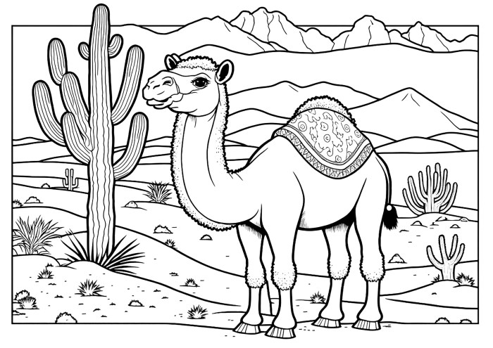 Desert animals coloring pages