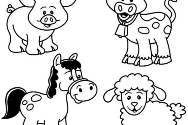 Farm animal coloring sheets for preschool