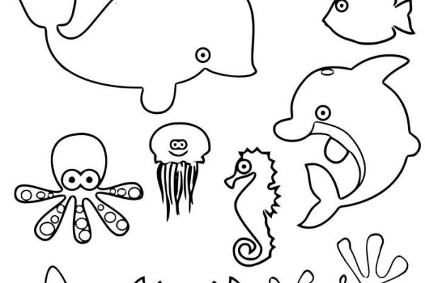 Sea life ocean animals coloring pages