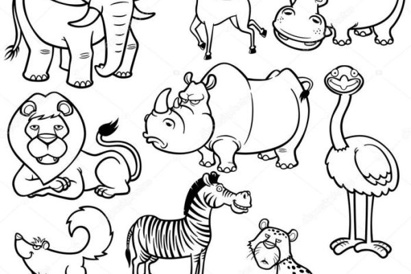 Wild animal coloring pages printable