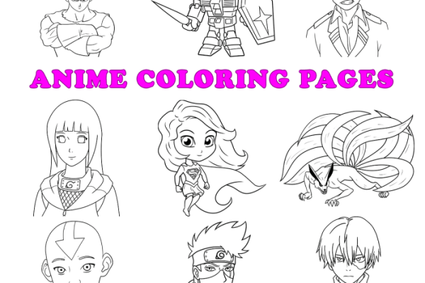 Anime coloring sheets free