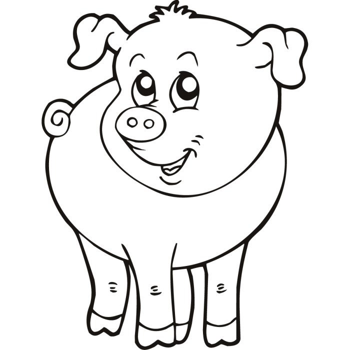 Farm animal coloring page