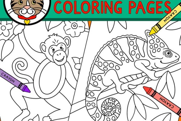 Rainforest animals coloring pages