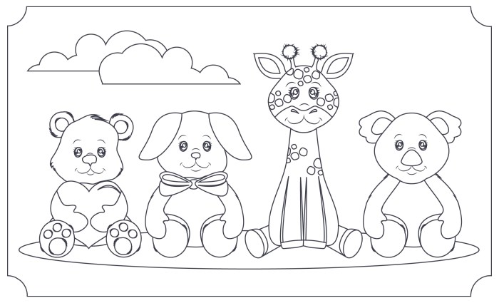 Cute animals coloring book