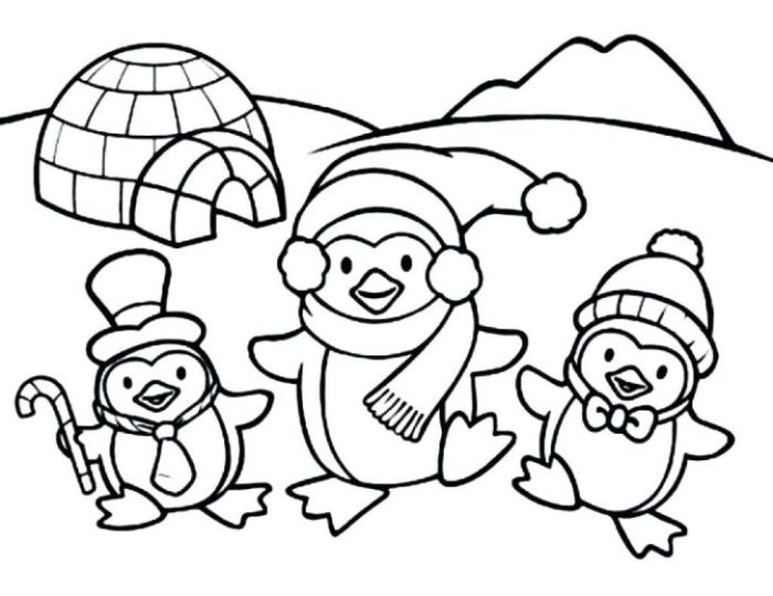 Winter coloring animals pages animal getcolorings color wonderful printable