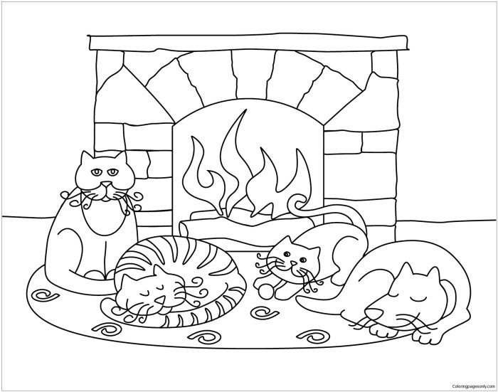 Winter animal coloring pages