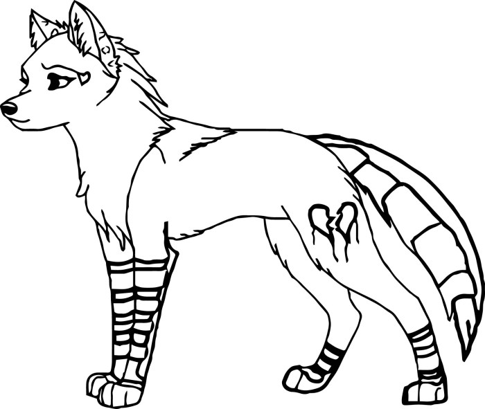 Anime wolf coloring pages