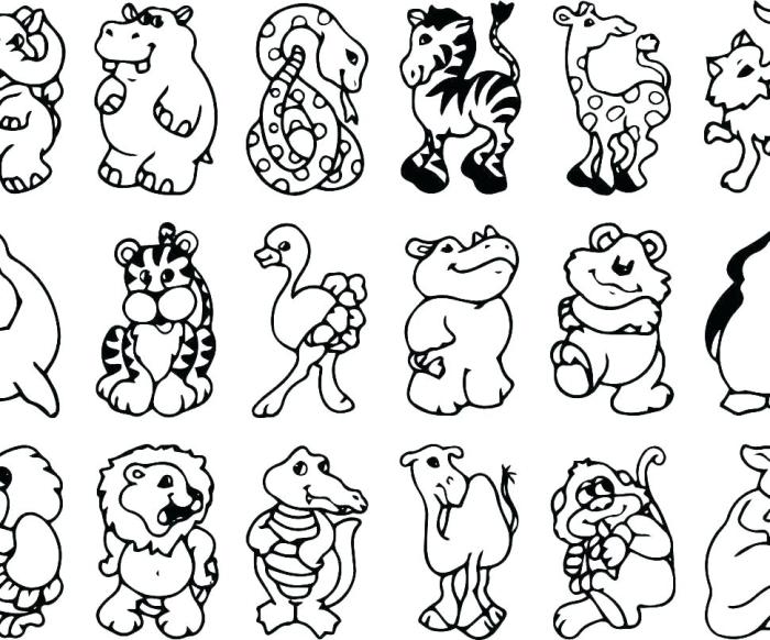 Preschool coloring pages animals