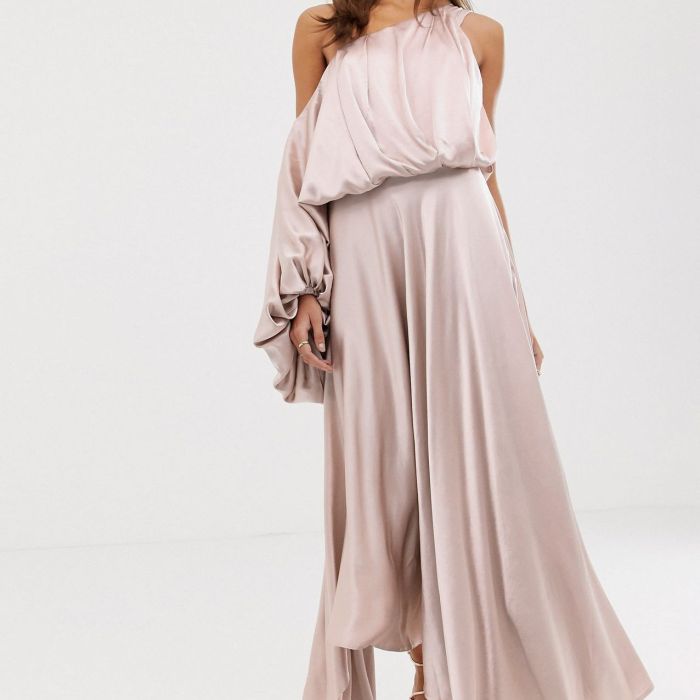 One shoulder wedding guest dress