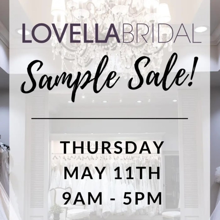 Wedding dress sample sale