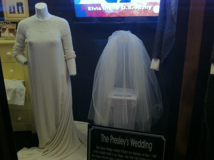 Priscilla presley wedding dress