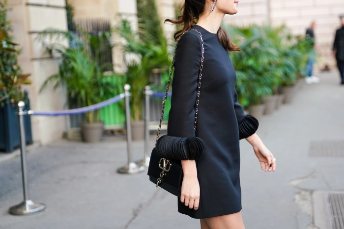 Elegant black dresses for wedding guests