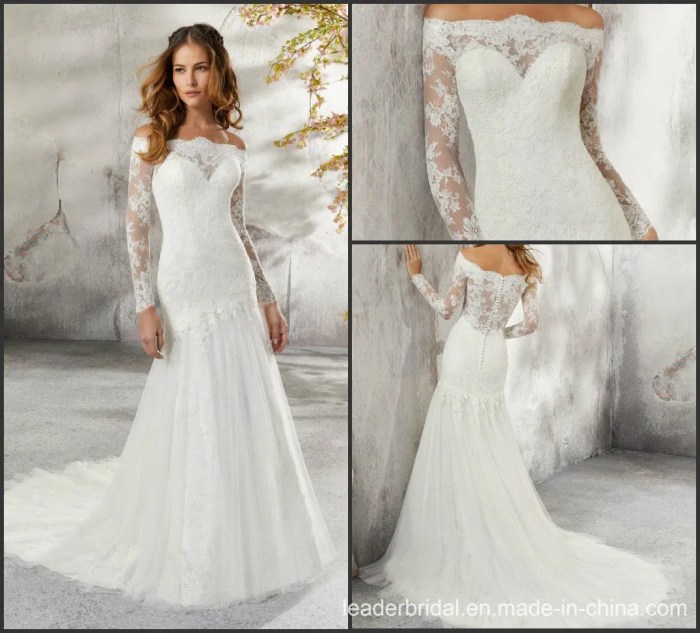 Simple long sleeve wedding dresses