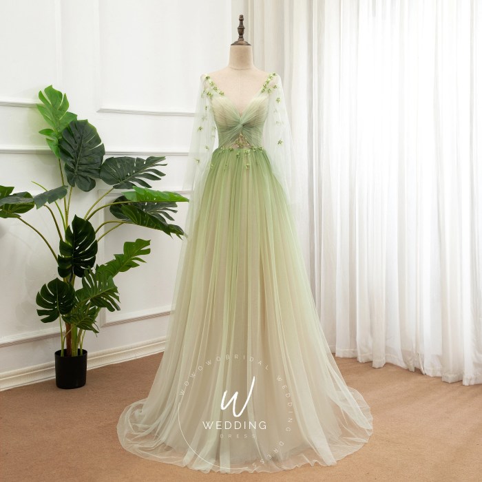 Sage green wedding guest dress