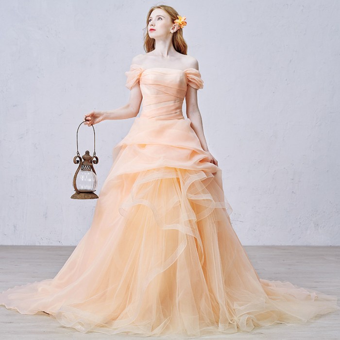 Orange wedding guest dress